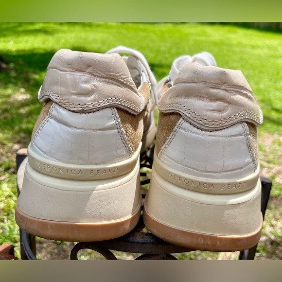 Veronica Beard Sneakers Suede Colorblock Women’s US 7.5 Designer Leather - Picture 4 of 16